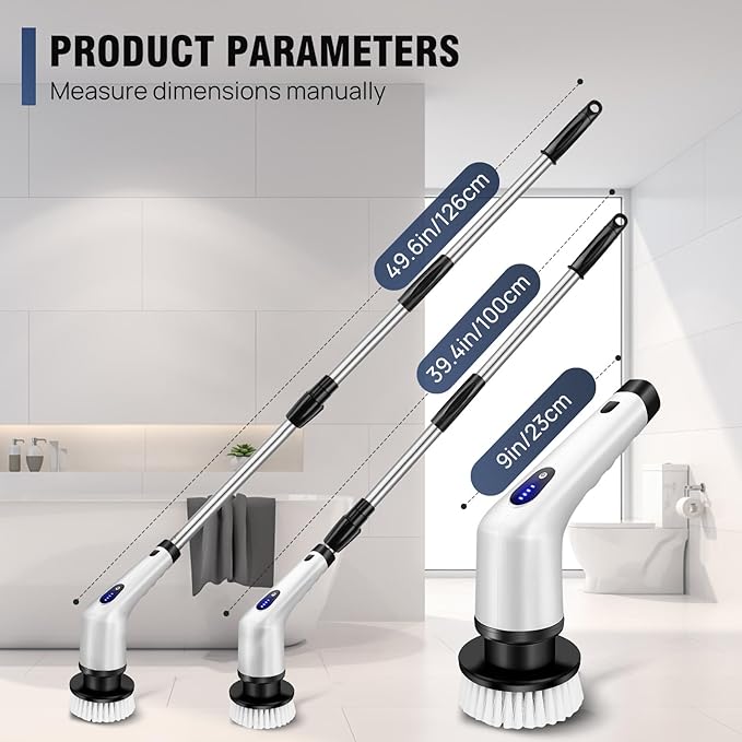 Gleam Pro — Electric Power Scrubber (9-in-1 rotating head)