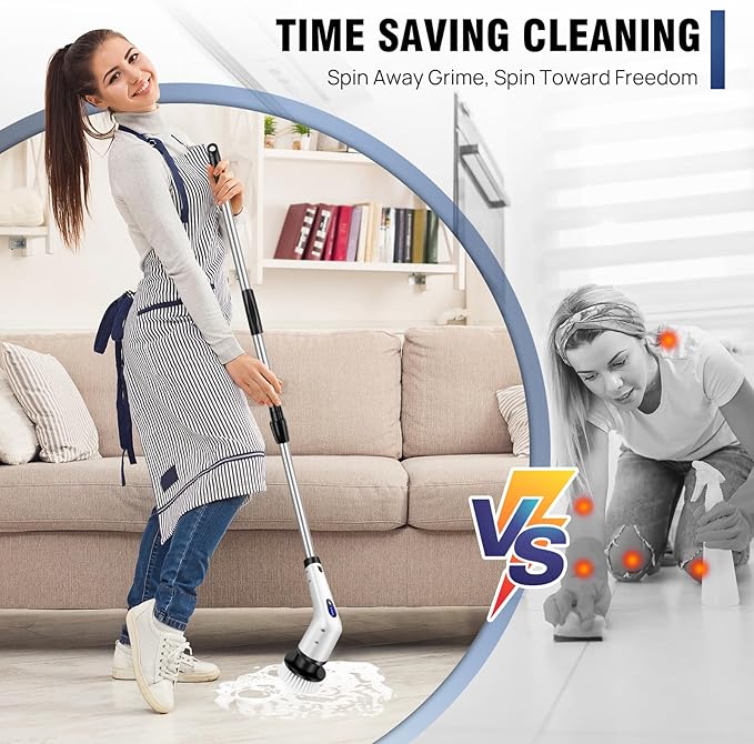 Gleam Pro — Electric Power Scrubber (9-in-1 rotating head)