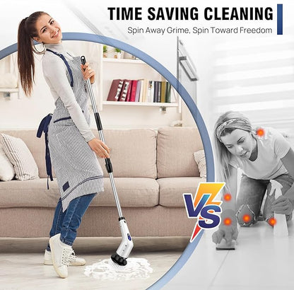 Gleam Pro — Electric Power Scrubber (9-in-1 rotating head)
