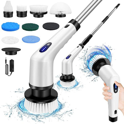 Gleam Pro — Electric Power Scrubber (9-in-1 rotating head)
